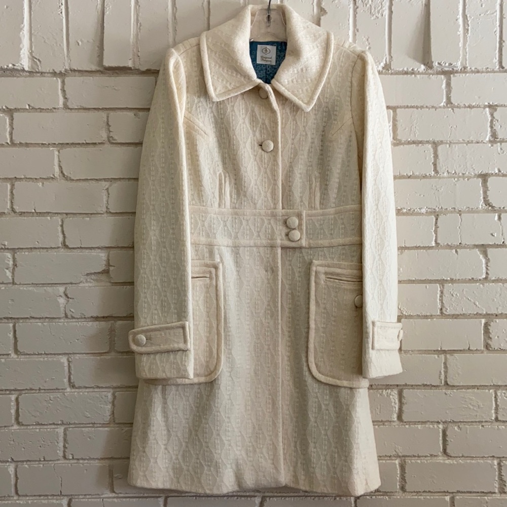 Original Penguin Ivory Textured Pea Coat